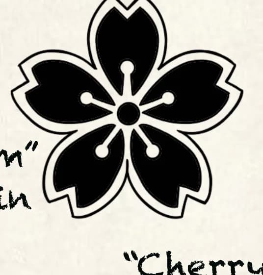 Blackwork ornamental black blossom flash design by Kamy Cao, available to tattoo in Vancouver.
